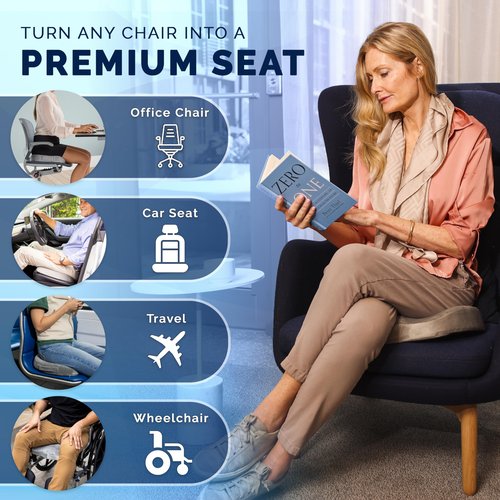 ComfiLife Gel Enhanced Seat Cushion & Lumbar Support Pillow Bundle – Ultimate Comfort and Pain Relief for Sitting