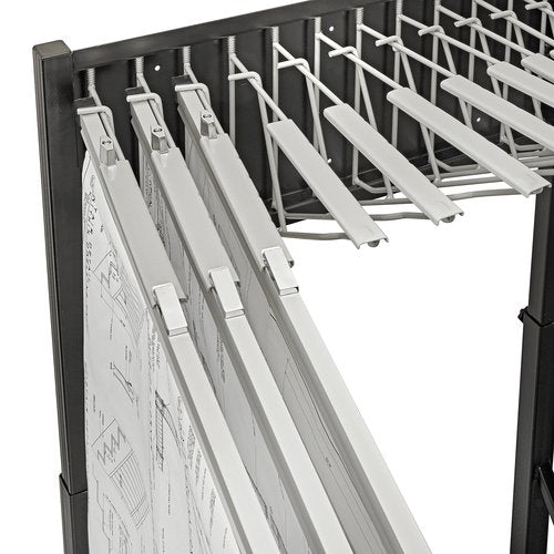 Adir Mobile Blueprint Holder – Construction Plan Rack, Map Organizer, Blueprint Rack, and Poster Display Rack for Jobsite and Office (Without Blueprint Clamps)