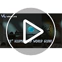 Voxelure 12" Blue Illuminated World Globe with Metal Base - Kids & Adults