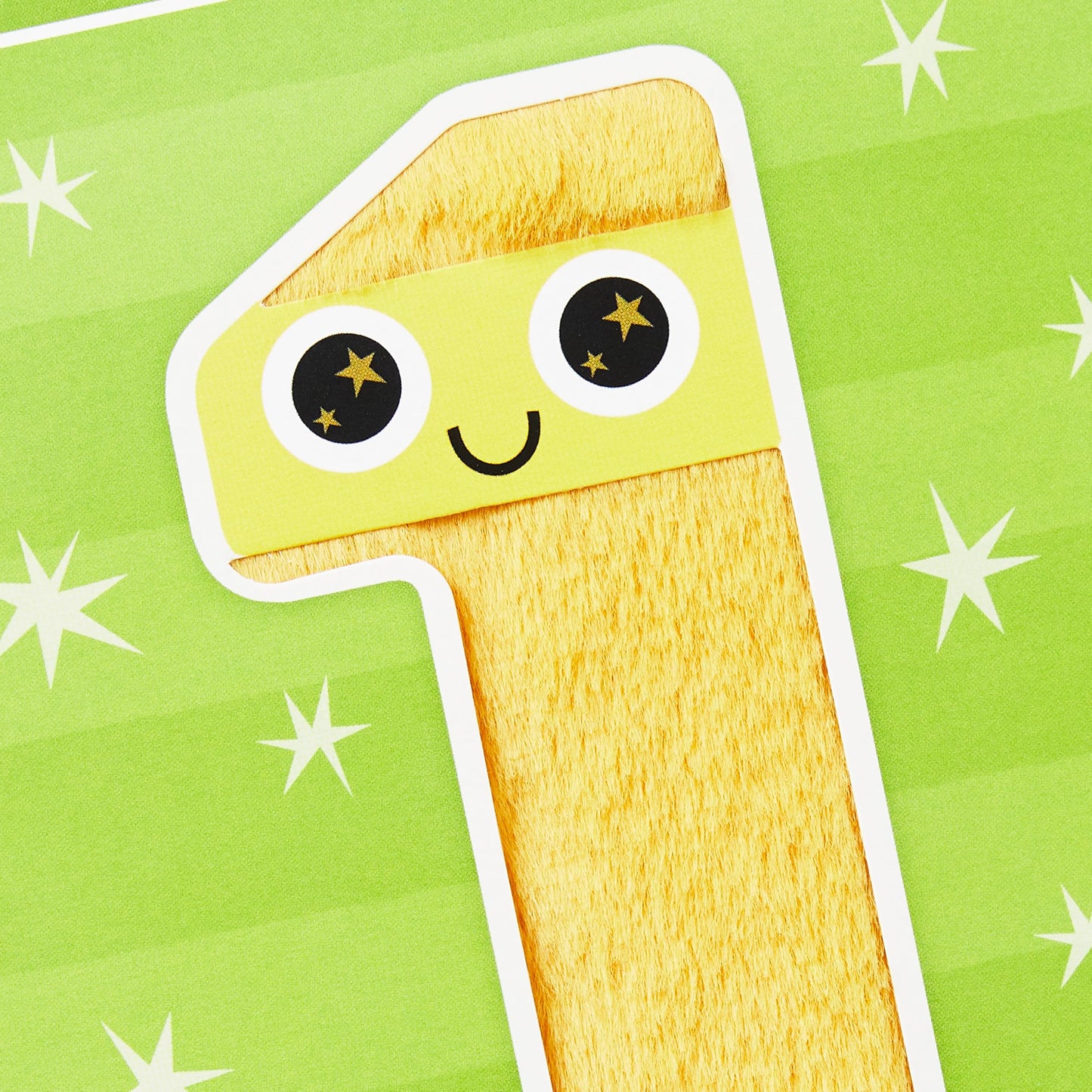 Hallmark 1st Birthday Card for Kids (Fuzzy Number)