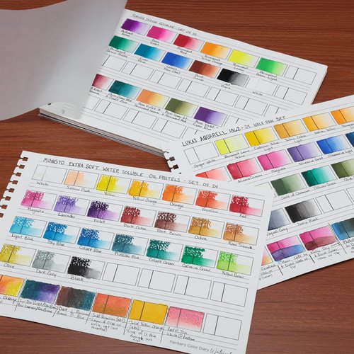 HG Art Concepts Painters Color Diary - 9x12 140lb Spiral-Bound Acid-Free Color Swatch Book with 10 Pages for Watercolor & Mixed Media - 2 Pack