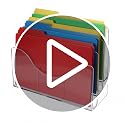 Azar Displays 1-Pack 3-Tier Acrylic Brochure & File Organizer Holder, Wall & Desk Mount, Clear