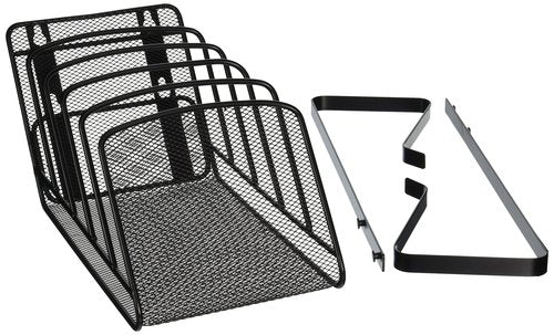 Safco Products 6450BL Onyx Mesh Multifunction Panel Organizer, Black