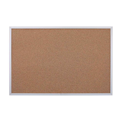 Universal 43613 Bulletin Board, Natural Cork, 36 x 24, Satin-Finished Aluminum Frame