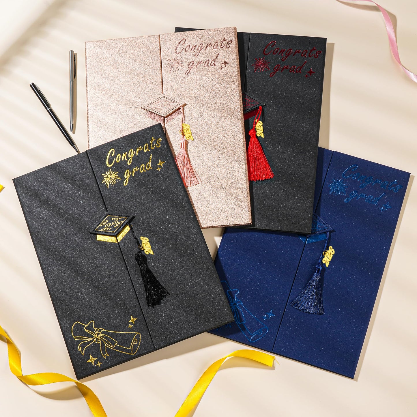 AYGXU Graduation Guest Book 2026-guest Book for Graduation Party,Black red Gold Autograph Book with Tassel Class of 2026 Graduate Party Decorations,Graduation Signature Guest Book