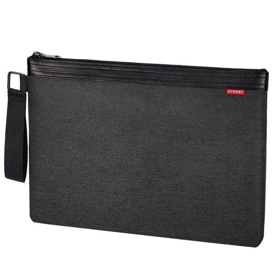 ECHSRT File Folder Document Organizer for Travel, Document Bag Zipper Pouch for Men & Women Black