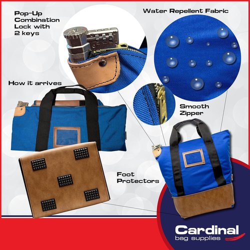 Locking Heavy Duty Security Courier Bag - 18 x 18 x 8 Inch | Durable and Reliable Protection
