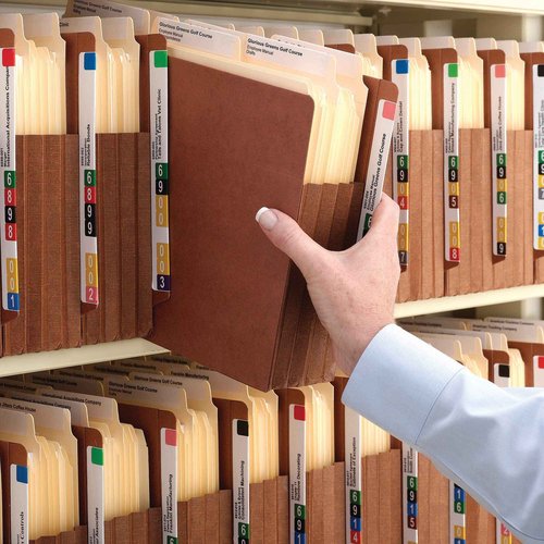 Smead End Tab TUFF® File Pocket, Reinforced Straight-Cut Tab, 3-1/2" Expansion, Tyvek® Gusset, Extra Wide Legal Size, Redrope, 10 per Box (74780)