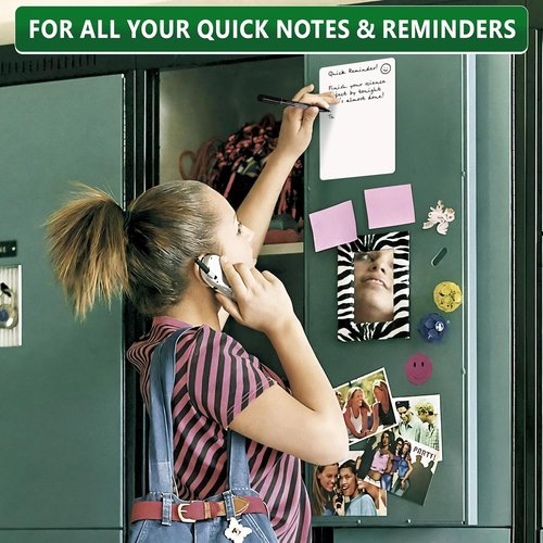 Locker Dry Erase Board - Magnetic 5.5x8 Mini Whiteboard for Lockers | Convenient and Portable