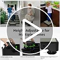 Noctilucent Adjustable Step Stool for Adults, 700 lb Capacity, 3-Setting Height, Non-Slip, Glow-in-the-Dark