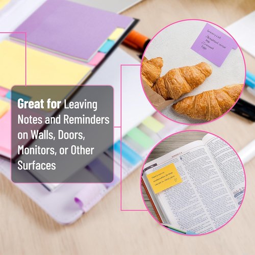 Mr. Pen Sticky Notes Set - 410 Pack of Colorful Planner Dividers & Book Tabs for School & Office