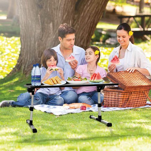 Lap Desk for Laptop, 8AMTECH Ajustable Laptop Table with Cooling Fan Office Desk for Lap-top, Working, Reading, Writing, Drawing and Eating in Bed Sofa Floor Couch