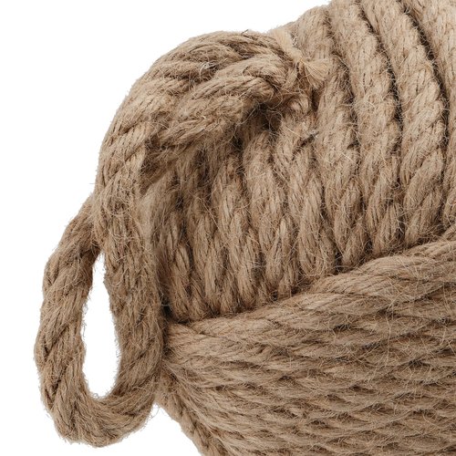 SEHOI 2 PCS Square Rope Knot Door Stops, 5.5 x 5.5 Inch Jute Door Stoppers with Handle, Nautical Knot Door Stopper for Doors and Windows, 5.3lbs