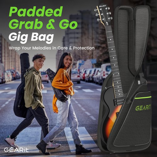 GEARit GI-155 Valley Series, 39" Electric Guitar Set w/Amplifier, H-H Pickups with Coil Split, All-Inclusive Starter Kit with Tuner, Gig Bag, and Guitar Strap, Cable, Picks, Strings - Tobacco Burst