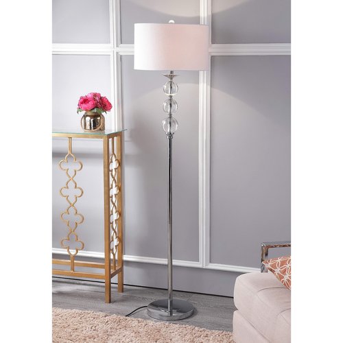 SAFAVIEH Lighting Collection Pippa Contemporary Glass Stacked Globe 62-inch Living Room Bedroom Home Office Standing Floor Lamp