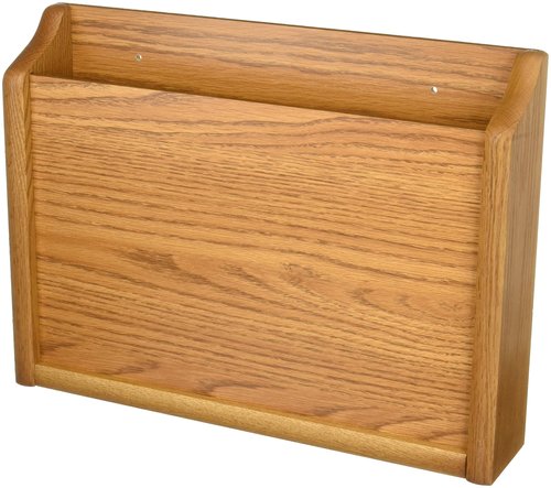 Wooden Mallet Privacy Chart Holder, HIPAA Compliant, Letter Size, Medium Oak