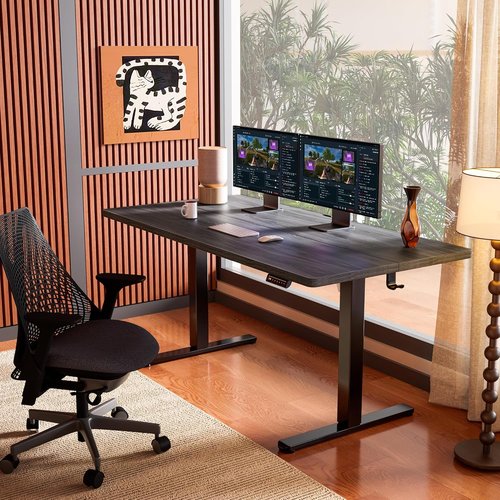 ErGear Electric Standing Desk - Height Adjustable 71 x 30 Inches | Memory Sit-Stand Home Office Desk in Grey