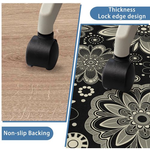 Chair Mat for Hardwood Floor at Home Office, Under Desk Chair Mat for Computer Gaming Chair Wheels Easy Rolling, Anti-Slip Washable Protection Mats 36"x48"