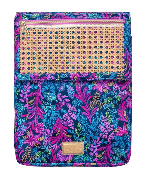 Lilly Pulitzer 14 Inch Laptop Case, Leatherette Computer Case with Pocket for Accessories, Padded Laptop Sleeve for 14" Computers and Tablets, Calypso Coast