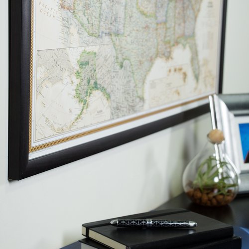 Craig Frames Wayfarer, Executive United States Push Pin Travel Map