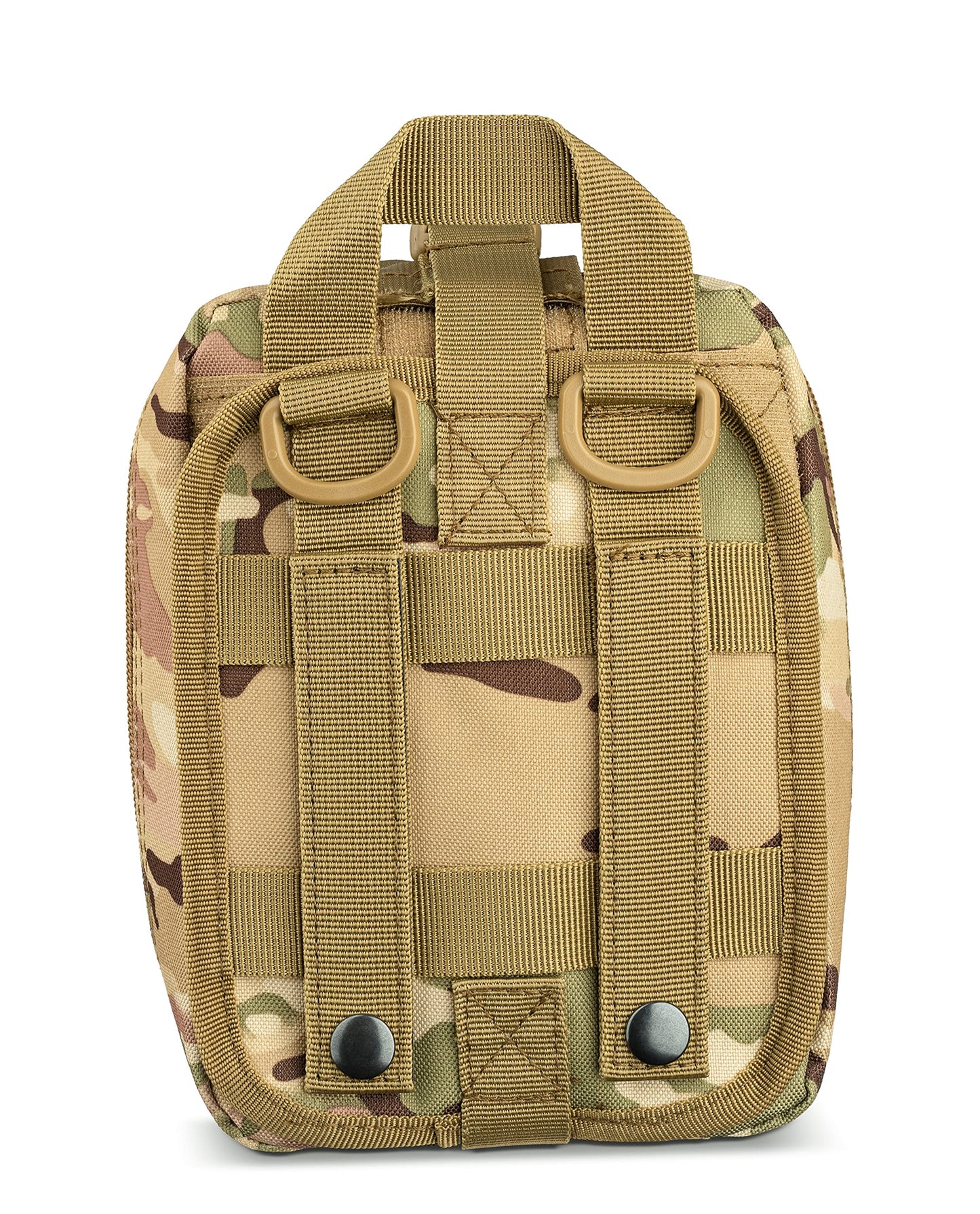 Scherber Premium IFAK Kit Trauma Pack Fully Stocked MOLLE Pouch w/CAT Tourniquet, HyFin Vent Chest Seal, & Israeli Bandage Trauma Kit for Emergency, Gunshot, Bleeding, & Major Wound Care (Camouflage)