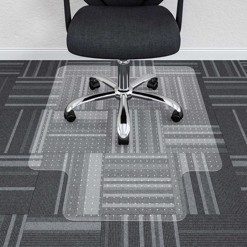 HOMEK Office Chair Mat for Low Pile Carpeted Floors - 30" x 48" Clear Carpet Chair Mats for Home & Office, Studded Floor Mat for Office Chair on Carpet