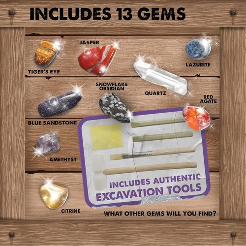 MindWare Dig It Up Giant Gem Discovery Kit | Engaging Geology Experience for Kids with 12 Real Gemstones - Ages 4+