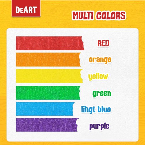DEART Colored Masking Tape - Writable Painters Tape for Arts & Crafts | 12 Pack, 1 Inch Wide