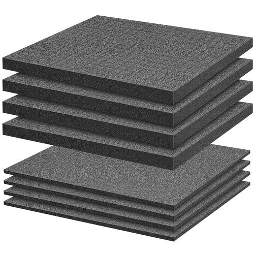 8-Piece Pick & Pluck Foam Insert - 2 Sizes - Pre-Cut Sheet Foam for Board Game Box Cases & Storage Drawer (12 Inch Long)