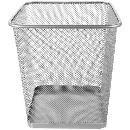 PRETYZOOM Mesh Wastebasket, Metal Wire Rectangular Trash can for Office Home, Small Garbage Can, 20x20x25cm