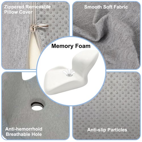 Reenly Back and Seat Cushion, Hemorrhoid Pillows for Sitting,Donut Pillow for Tailbone Pain,Cushion Lab Seat Cushion,Office Chair Cushions for Back and Butt Support