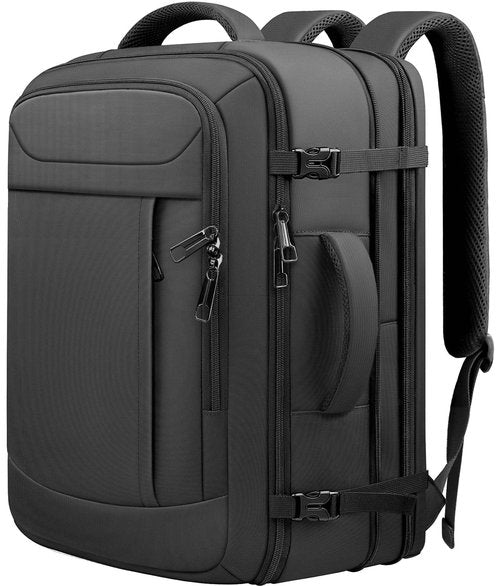 55L Extra Large Travel Backpack, Expandable 50L - 60L Carry On Backpack, Travel Luggage Suitcase Anti-Theft TSA Flight Laptop Bag, Sturdy 18.4 Inch XXXL Daypack Weekender Gifts for Men, Black