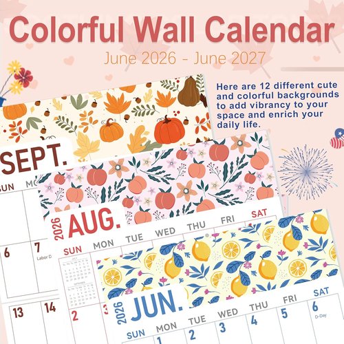 GuassLee Wall Calendar 2026-2027 | Large 23"x14" Vertical Monthly Planner with Big Numbers for Easy Viewing
