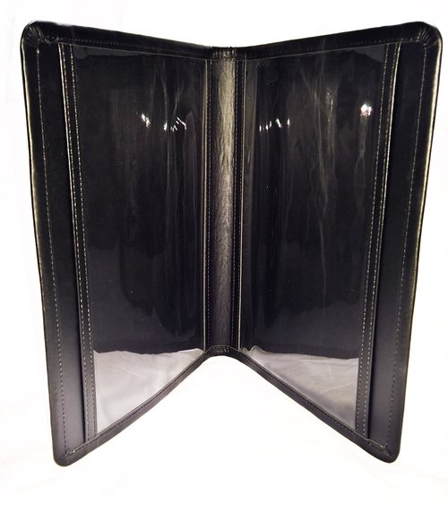 Everfiniti Leather (Black) Literature Organizer - Magazines, Tracts, Brochures, Handbills, Publications, Leaflets, etc.