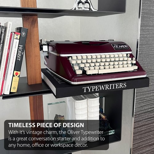 The Oliver Typewriter Company Timeless Manual Typewriter, Burgundy
