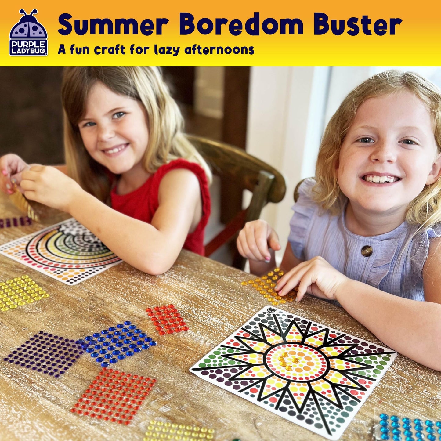SunGemmers Window Gem Art Suncatcher Kits - Summer Crafts for Kids, Fun 5 Year Old Girl Birthday Gift, Fun Gifts for 8 Year Old Girls, Crafts for Kids Ages 4-10, Diamond Art Kit for Boys & Girls 6-12