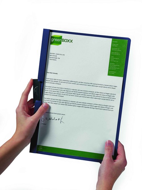 Durable Report Cover with DURACLIP - Letter-Size - Holds Up to 60 Pages - Clear Cover in Black - 25 Per Box