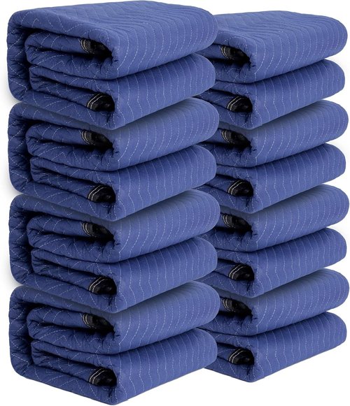 Packing & Moving Blanket - Professional Quilted Furniture Pad | 80" x 72" | 40 lb/dz (8 Blankets)