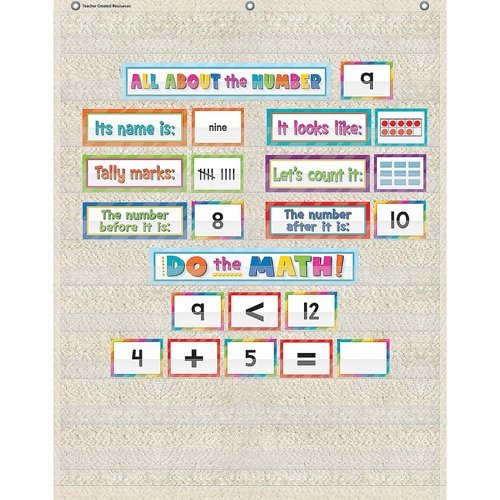 Teacher Created Resources Woven 10-Pocket Chart, 34-inch x 44-inch (TCR20105)