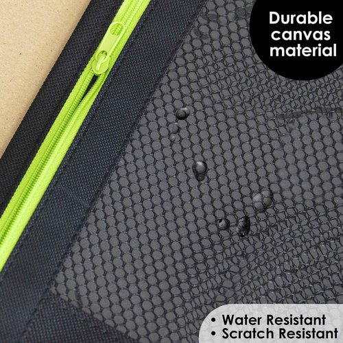BAZIC Products Pencil Pouch 3 Ring Binder Pouch w/Rivet Enforced Rings Holes, Neon Black Color Mesh Window Zipper Pouches, 24-Pack