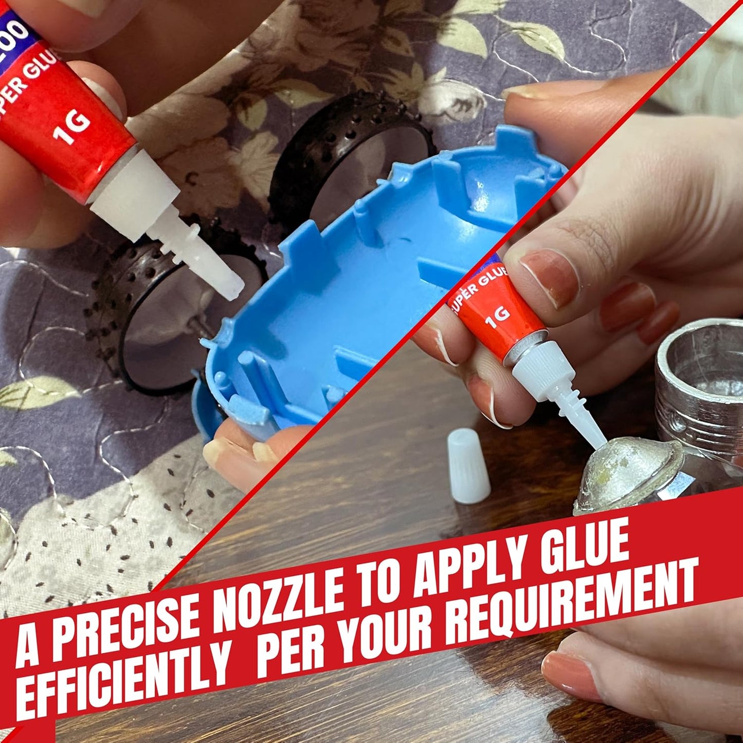 1 Gram (Pack of 24) Single Use Super Glue All Purpose - Superglue - Ca Glue Thick & Strong Adhesive for DIY Craft, Ceramics, Frame, Leather, Metal Etc