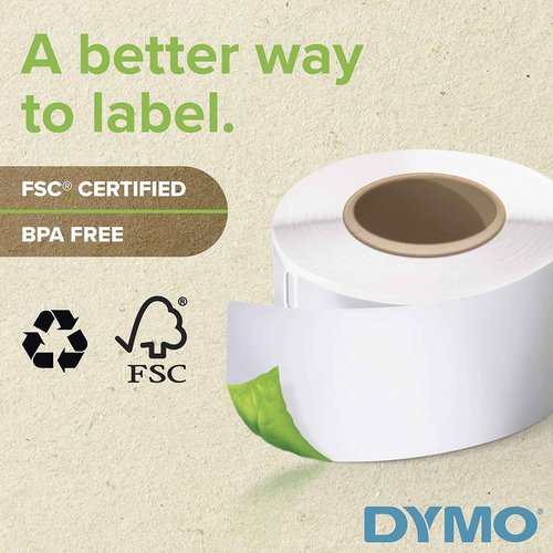 DYMO LW Durable Industrial Labels for LabelWriter Label Printers, White Poly, 2-5/16” x 4”, 1 Roll of 300