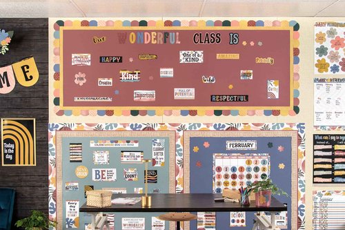 Teacher Created Resources Stone Blue and Deep Rose Better Than Paper Bulletin Board Rolls (2-Pack)