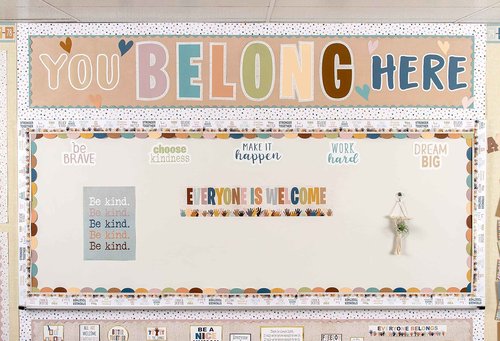 Teacher Created Resources Everyone is Welcome You Belong Here Bulletin Board (TCR7168) Large (Pack of 2)