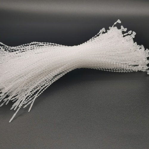 Jessica welcomes you 5" Pin Adjustable Security Beaded Loop Tie Plastic Paper Prices Tag Fasteners(1000pcs)