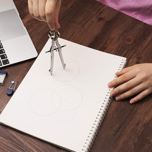 Mr. Pen- Professional Compass for Geometry, Extra Lead, Metal Compass, Compass, Compass Drawing Tool, Drawing Compass, Drafting Compass, Compass for Students, Compass Geometry, Back to School Supplies