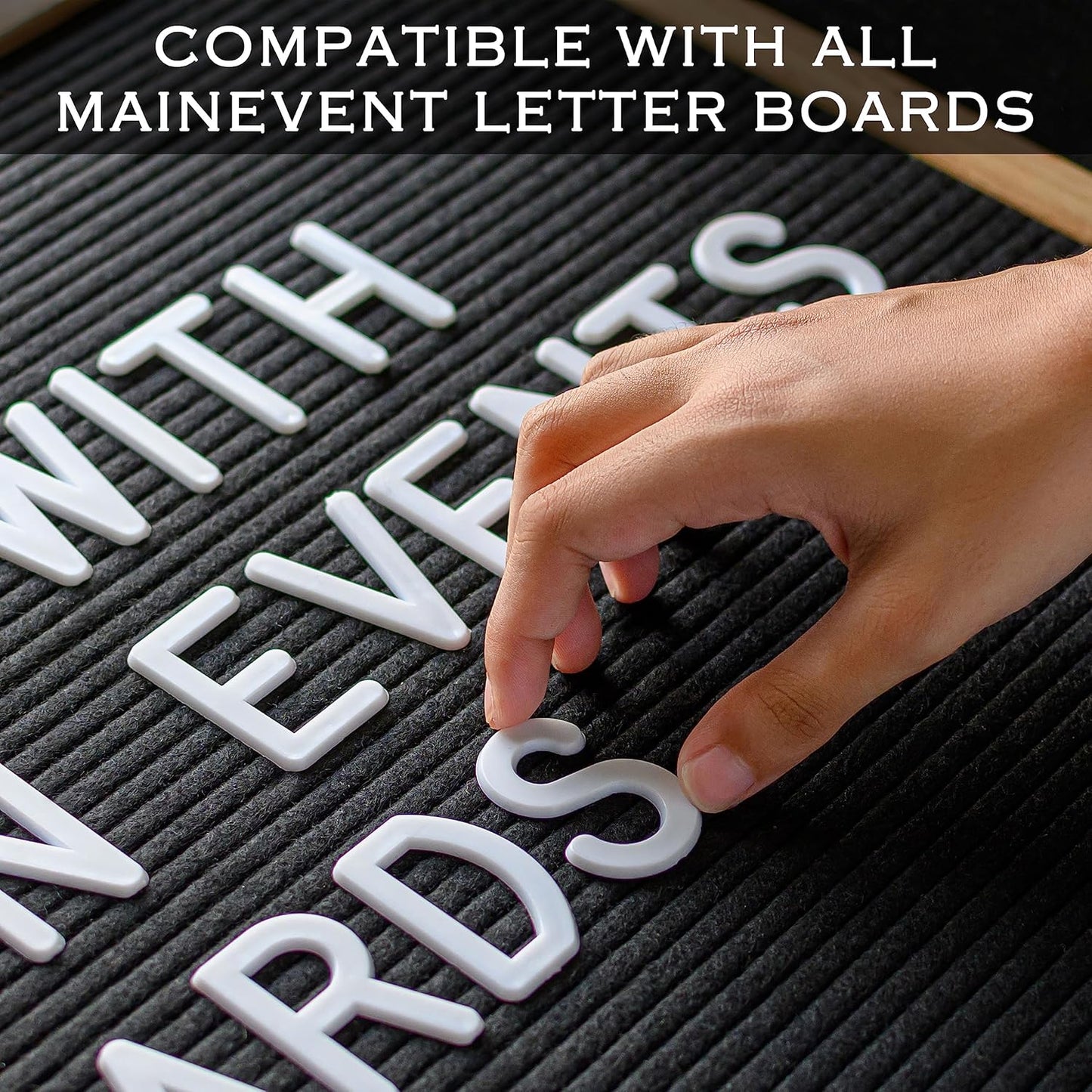 Skiennix Letter Board Plastic Letters Set - 2 Inch White Letters for Felt Boards | Perfect for Custom Messages