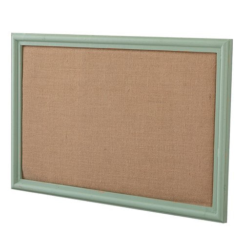 SOFE Linen Decorative Bulletin Board, Green Wood Framed 23" X 36" Office Fabric Board Organizer Wall, Pin Board for Picture Photo, Display Board for School, Home, Vision Board