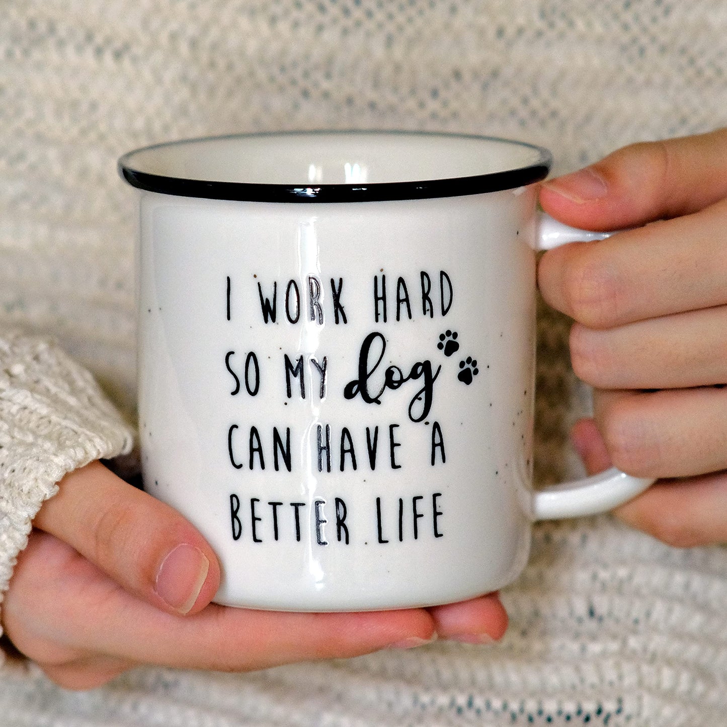 MAINEVENT I Work Hard So My Dog Can Have A Better Life Mug 11 Ounce Ceramic Coffee Mug, Gifts For Dog Lover Cup