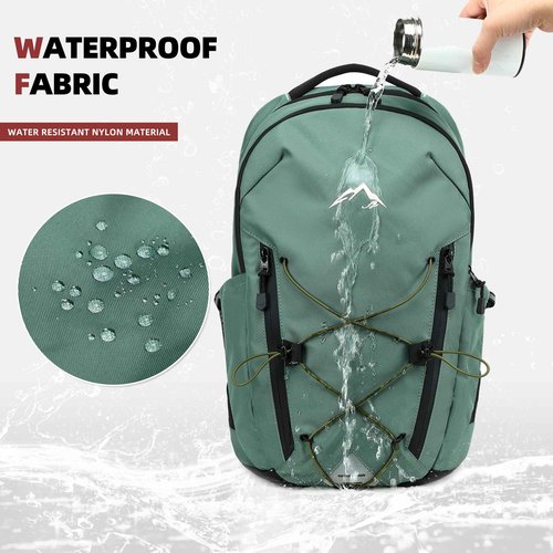 AO ALI VICTORY Women's Laptop Backpack 15.6 inch,Travel Backpack for Men,College Bookbag, Lightweight Outdoor Sport Hiking Back Pack, Everyday Daypack, Green